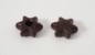 Preview: 42 pcs. dark chocolate star hollow shells at sweetART