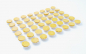 Preview: 48 Macaron Halbschalen gelb von sweetART-01