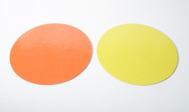 Yellow / Orange cake discs 17,8 cm 10 pieces at sweetART