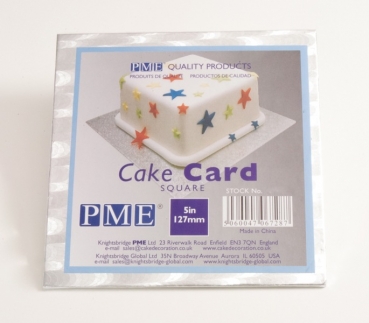 Silver cake slices 12,7 cm square at sweetART
