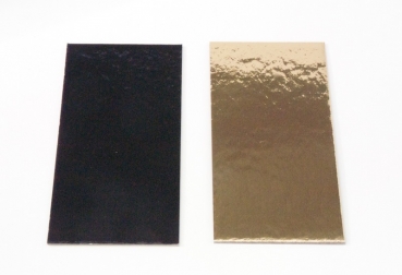 Gold / Black cake board Rectangular 10 x 5 cm at sweetART