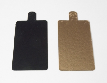 Gold Schwarz Karton Rechteckig 9,5 x 5,5 cm von sweetART