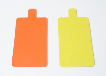 Yellow / Orange small cake board Rectangular 9,5 x 5,5 cm at sweetART