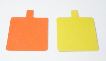 Yellow / Orange small cake boards Angular 8 cm at sweetART