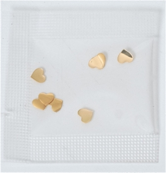 Gold Herzchen 3 mm, 8 Stück 24 Karat von sweetART