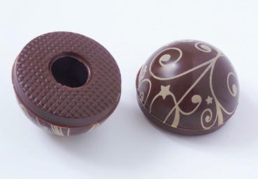 3 set printed dark chocolate shells christmas at sweetART -01