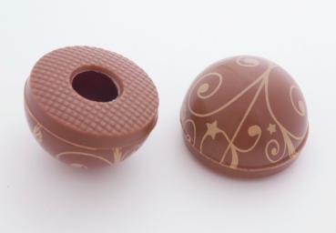 3 set printed chocolate shells christmas milk at sweetART -01