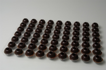 Box - mini chocolate hollow shells dark - praline shells at sweetART -1