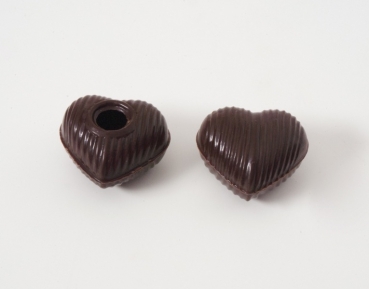 Box - dark chocolate heart hollow shells at sweetART