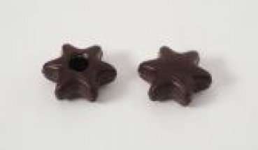 Box - dark chocolate star hollow shells at sweetART