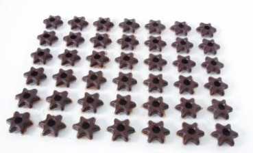42 pcs. dark chocolate star hollow shells at sweetART -1