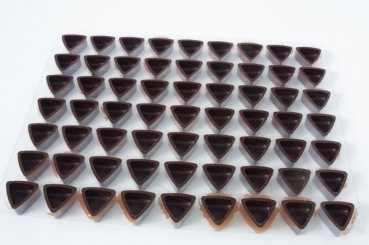 Karton - Schokoladenschalen dreieckig zartbitter von sweetART -1