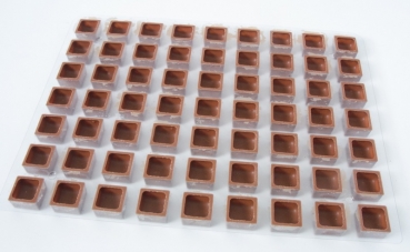 63 Stück Schokoladenschalen eckig Vollmilch von sweetART -1