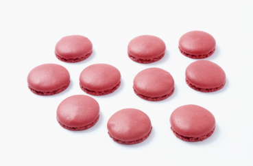 96 Macaron Halbschalen rot von sweetART