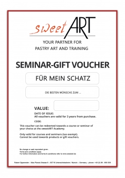 Customize your personal Pastry Seminar gift voucher at sweetART -1