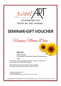 Pastry seminar gift voucher "Name Day" at sweetART -1