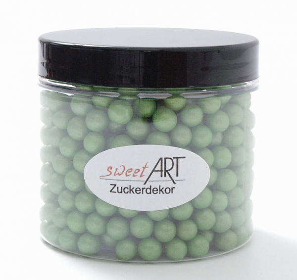 Sugar pearls large glitter green 140 g at sweetART-01
