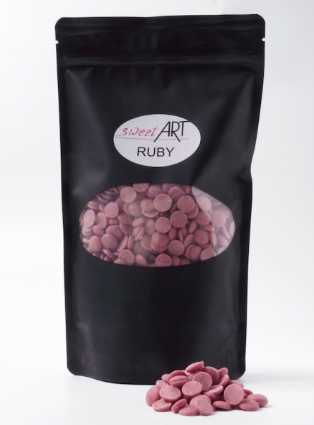 500 g Schokolade Callebaut Callets Ruby Kuvertüre  von sweetART