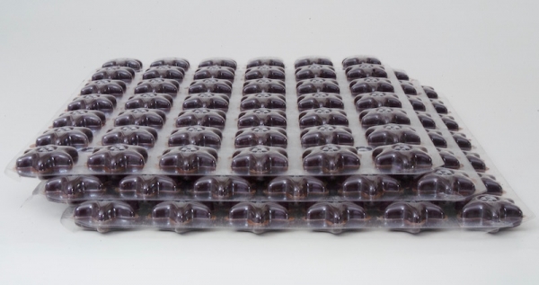 3 Set - zartbitter Schokoladensterne - Hohlkörper von  sweetART
