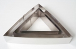Professional cake ring Triangle Set 14, 18, 23 cm x 4 cm, stainless steel