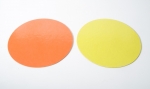 Yellow / Orange cake discs 17,8 cm 10 pieces