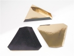 Gold Schwarz Törtchenkarton Dreieckig 11 x 9 cm 10 Stück
