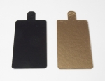 Gold / Black Card board Rectangular 9,5 x 5,5 cm 10 pieces