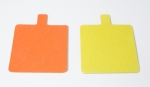Yellow / Orange small cake boards Angular 8 cm 10 items