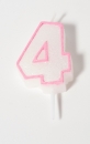 Number Glitter Candle, pink 4