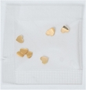 Gold Herzchen 3 mm, 8 Stück 24 Karat