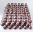 162 Stk. 3-Set - bedruckte Schokoladen Halbkugeln Vollmilch - Stern