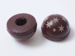54 pcs. printed dark chocolate shells - Stars