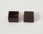 63 dark chocolate shells square with recipe suggestion